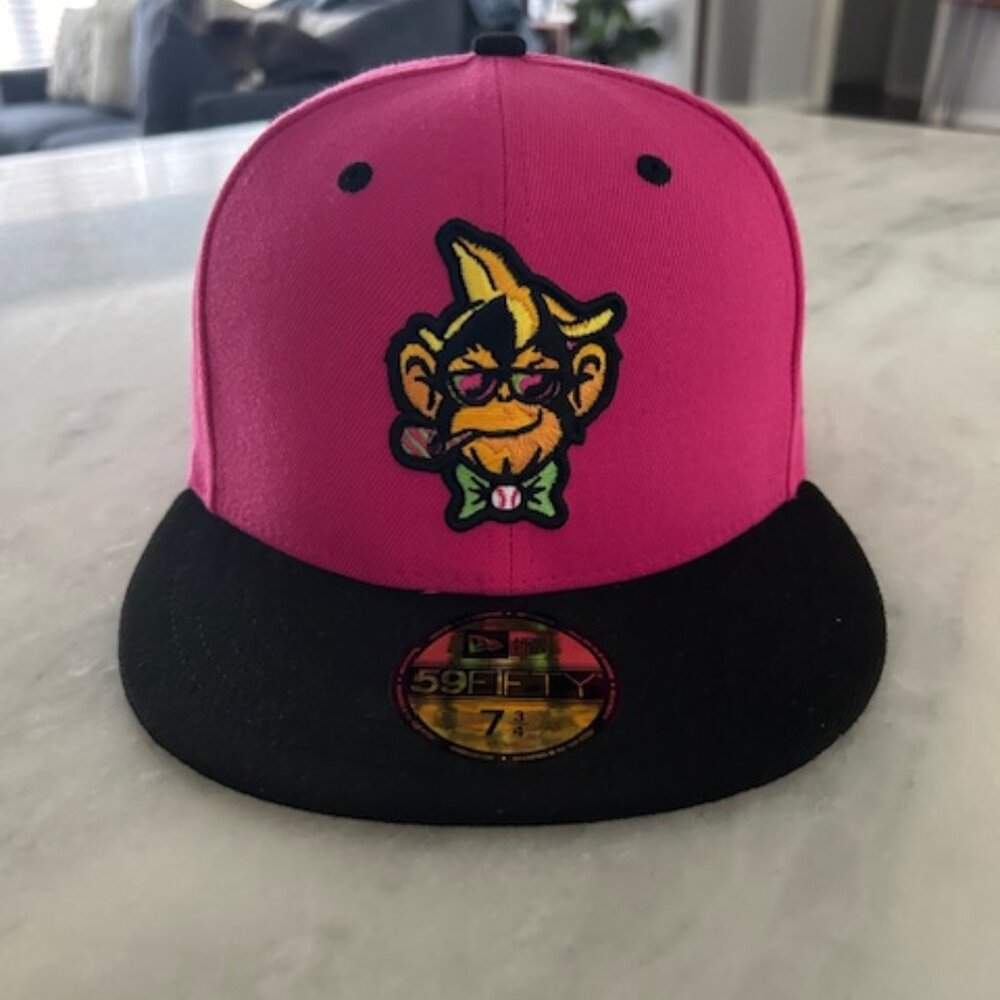 Party Animals 5950 Fitted Hat Alternate Hat - Pink - Size 7 3/4 - Worn Once